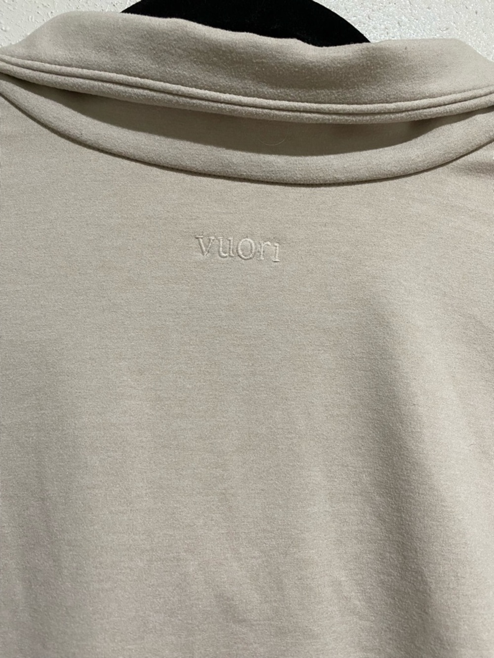 A-3 Vuori Sedona Rib Half Zip in Bone - Picture 6 of 6